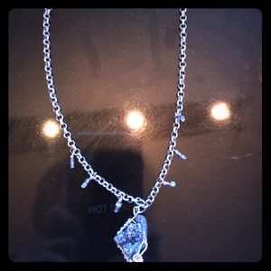 Druzy quartz necklace
